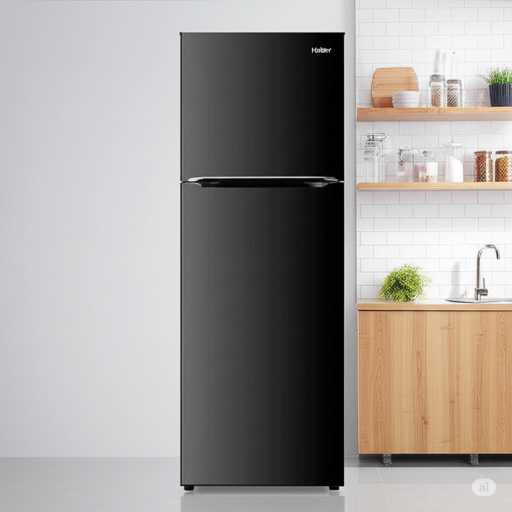 FiWhir 240 L, 3 Star, 5 In 1 Convertible, Twin Inverter Technology, Frost Free Double Door Refrigerator (HEF-253GB-P, GE Black)