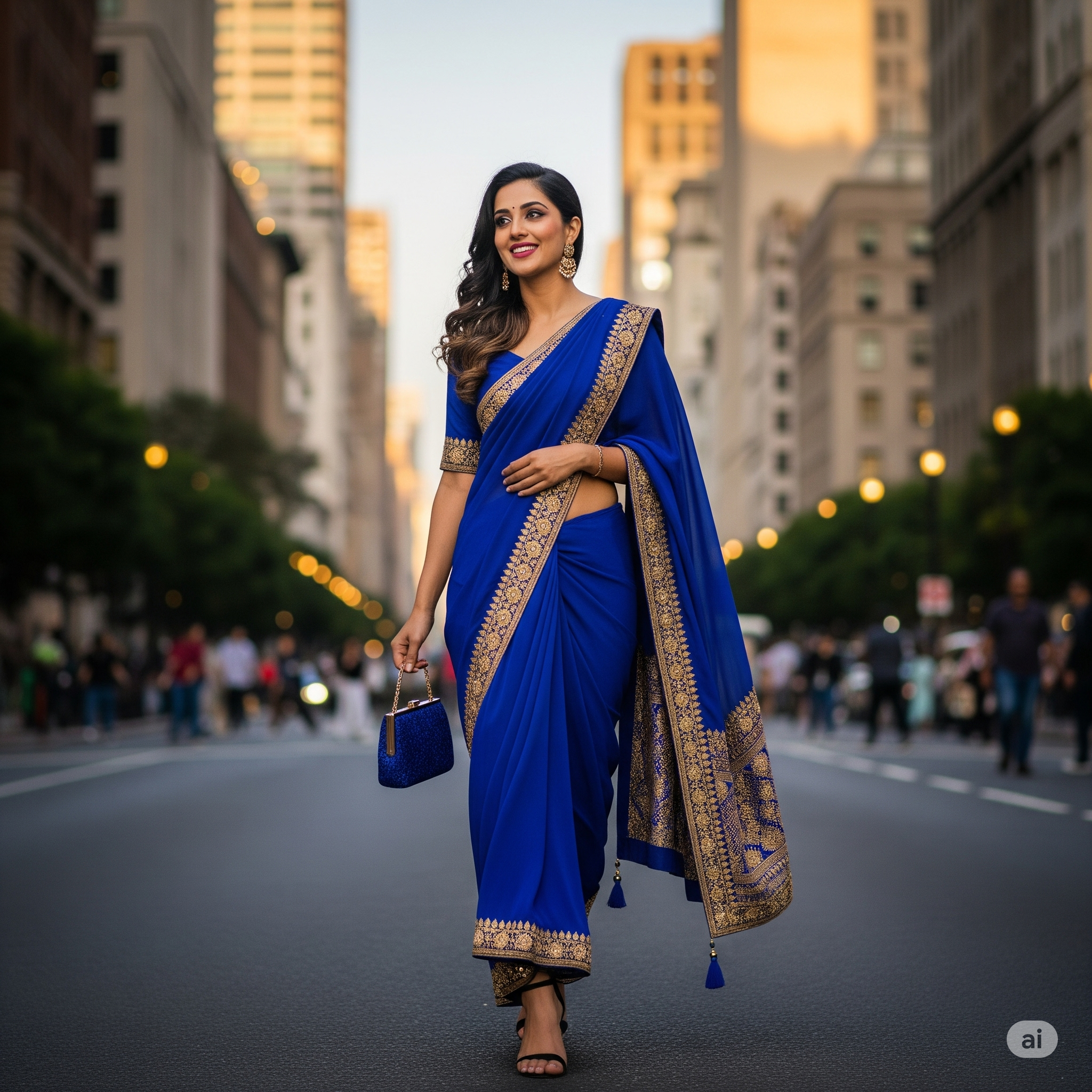 Blue Saree 